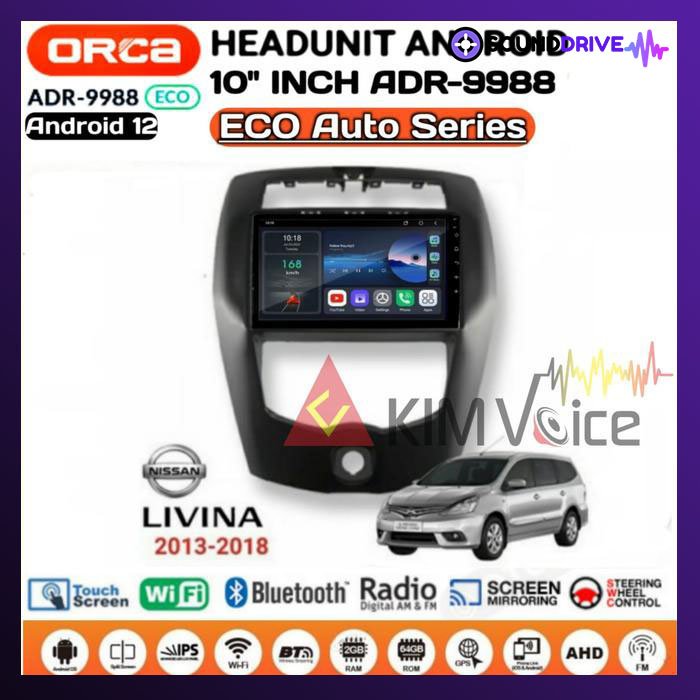 Head Unit Android ORCA ECO 10 inch OEM Nissan Livina 2007 - 2018 PNP