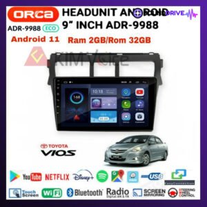 Head unit Android Orca Eco 9 Inch OEM Vios 2008-2012 soket pnp - silver
