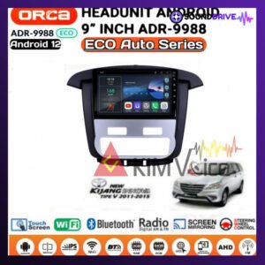 Head unit Android Orca Eco 9" OEM Innova 2011-2015 Type V Elektrik AC