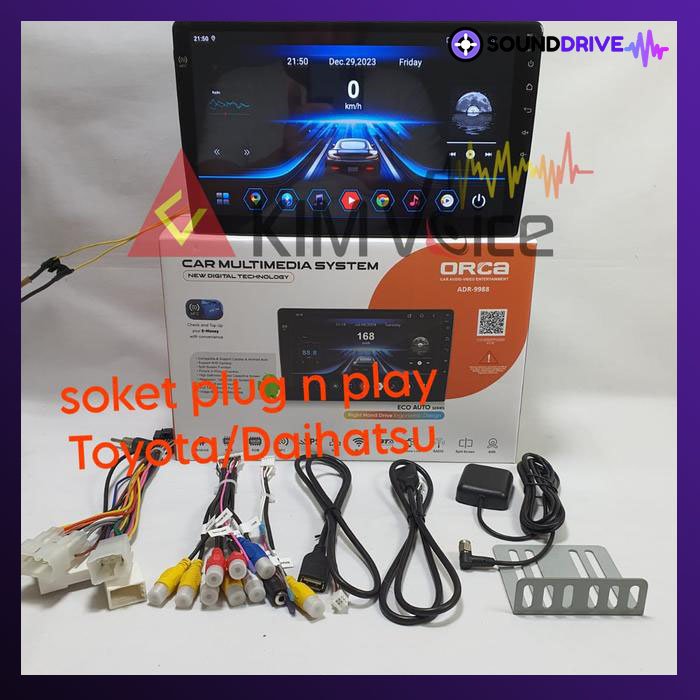 Head unit Android Orca Eco 9 inch OEM Innova 2011-2015 Type G - Image 2