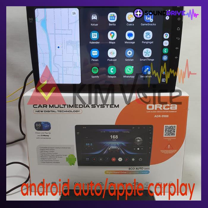Head unit Android Orca Eco 9 inch OEM Innova 2011-2015 Type G - Image 3