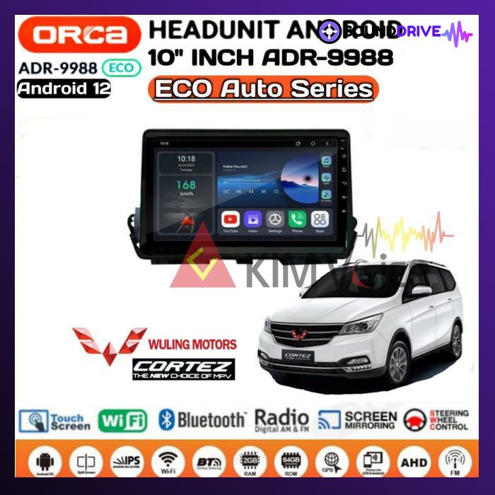 Head Unit Android Orca Eco 10 inch OEM Wuling Cortez 2017 Up