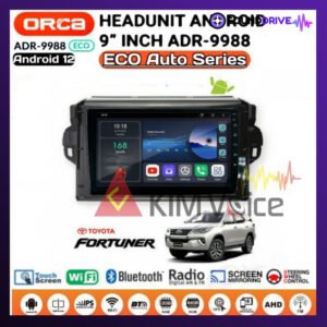 Head Unit Android Orca Eco 9 inch OEM Fortuner 2015 up soket pnp