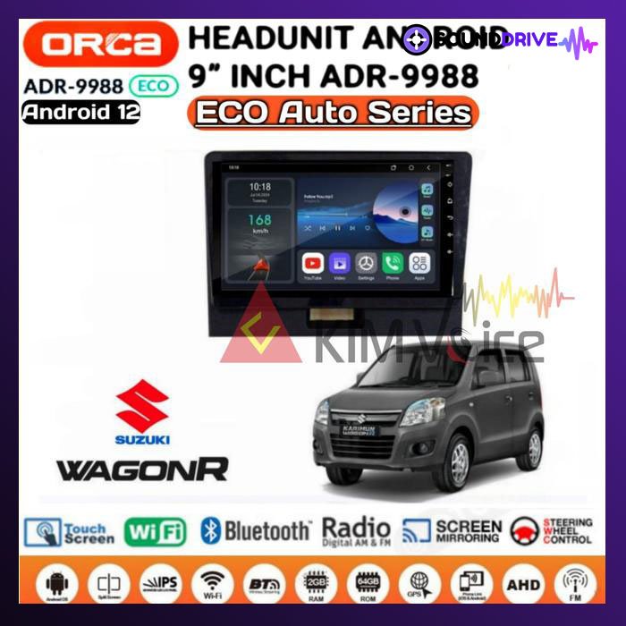 Head Unit Android Orca Eco 9 inch OEM Karimun Wagon R 2010-2018