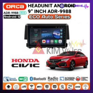 Head Unit Android 0rca Eco 9 inch OEM Civic Turbo 2016-2018 soket pnp