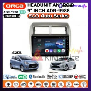Head Unit Android Orca Eco Series 9 inch OEM Agya/ayla Soket pnp  Silver
