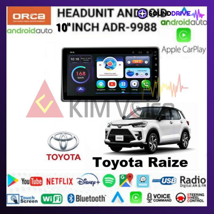 Head Unit Android Orca 10 inch OEM Raize/Rocky Soket pnp