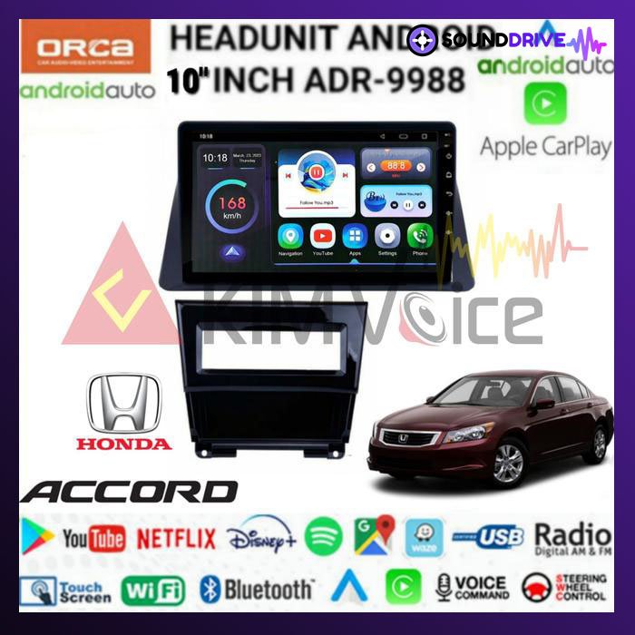 Head unit Android Orca 10 Inch OEM Accord 2008- 2012 Soket pnp - Soket PNP n MID - Image 2