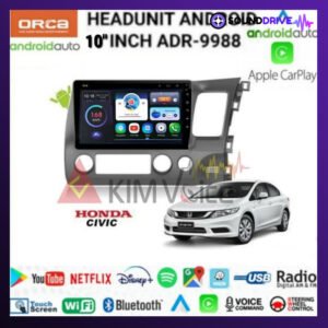Head unit Android Orca 10 inch Oem Honda civic 2006 -2011 soket pnp