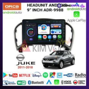 Head unit Android Orca 9 inch OEM Juke 2011-2018 Soket pnp