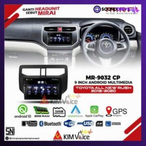 Head Unit Android MIRAI 9 inch OEM New Rush Terios 2018 up Soket pnp