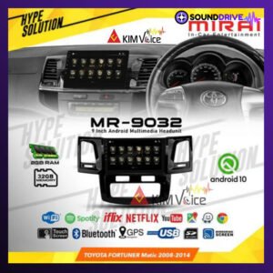 Head unit Android MIRAI 9 Inch OEM Fortuner 2008 - 2014 + soket pnp