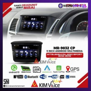 Head unit Android MIRAI 9 Inch OEM Pajero Sport 2010-2014 Soket pnp