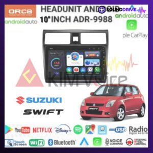 Head unit Android Orca 10 inch OEM Suzuki Swift 2004-2010 Soket pnp