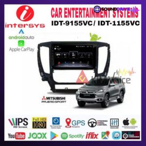 Head Unit Android Intersys 9 inch OEM Pajero 2017 up soket pnp - 10 inch