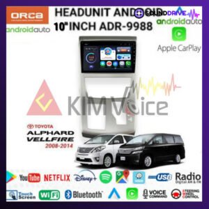 Head Unit Android Orca 10 inch OEM Alphard 2008-2014 Voice Command