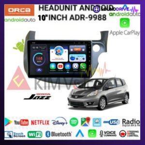 Head Unit Android Orca 10 inch OEM Honda JAZZ 2008-2012 Soket PNP