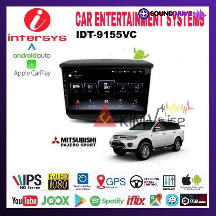 Head Unit Android Intersys 9 inch OEM Pajero Sport 2010-2014 soket pnp