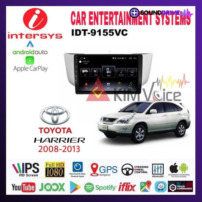 Head Unit Android Intersys 9 inch OEM HARRIER 2003- 2013 Soket pnp canbus