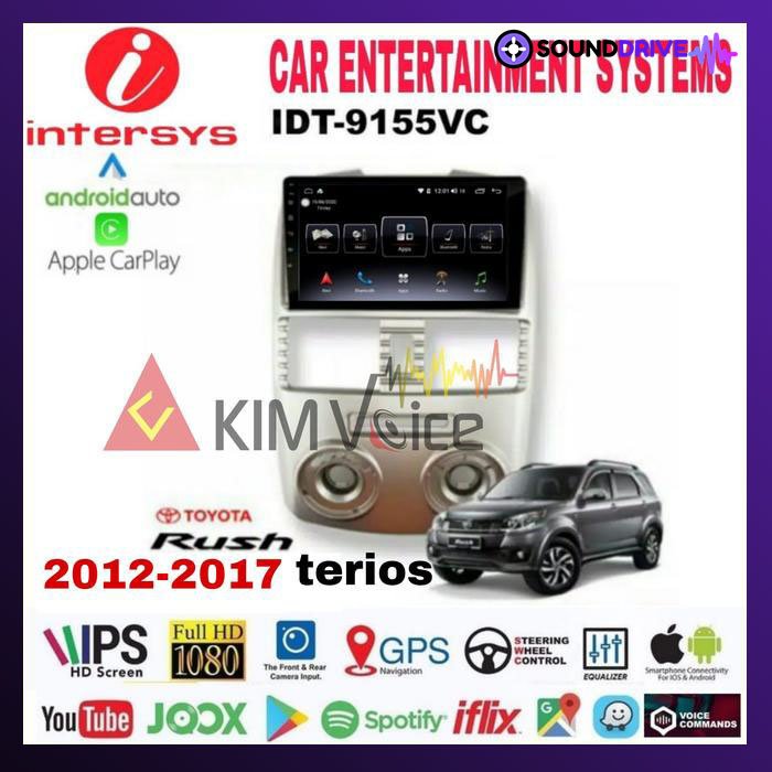 Head unit Android Intersys 9 Inch OEM Terios/RUSH 2011-2017 Soket PNP