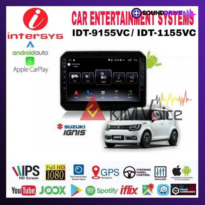 Head Unit Android Intersys 10 inch OEM Ignis Soket pnp