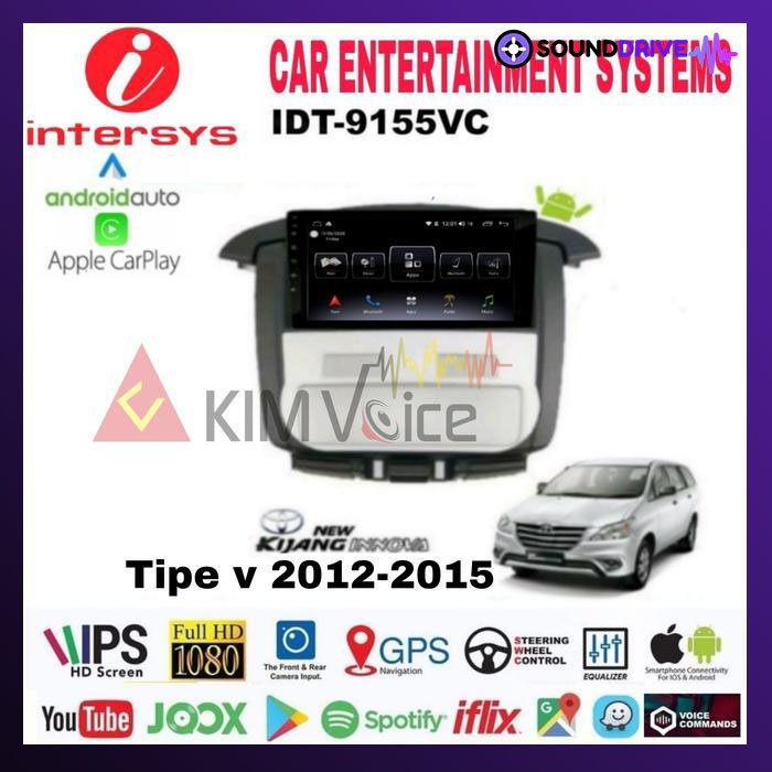 Head Unit Android Intersys 9 inch OEM Toyota Innova type V 2012 - 2015