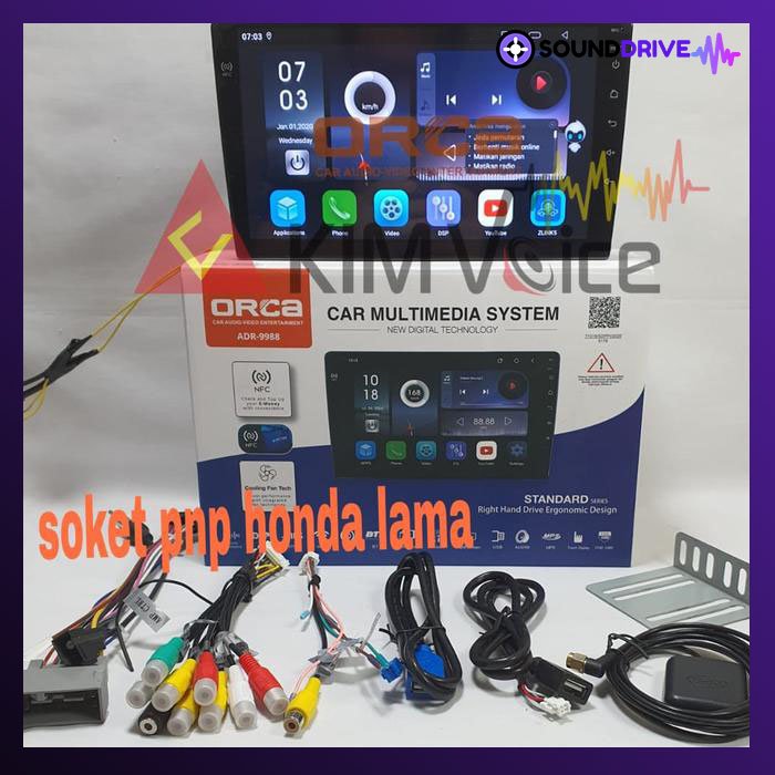 Head Unit Android Orca 10 inch OEM HRV Soket pnp - Image 2