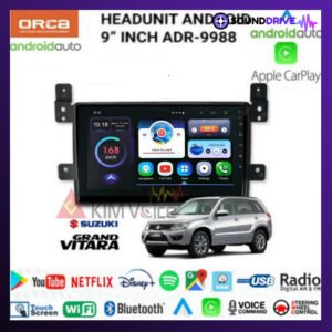Head unit Android Orca 9 inch OEM Grand Vitara Soket pnp