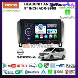 Head Unit Android Orca 9 inch OEM Serena C26 Voice Command