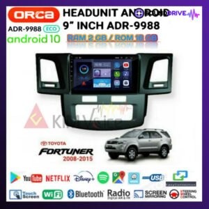 Head Unit Android Orca 9inch OEM fortuner 2008-2014 Soket PnP
