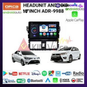 Head Unit Android Orca 10 inch OEM New Yaris/Vios 2014-2017 Soket pnp