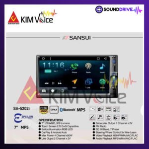 Double Din Dekles mp5 Sansui SA-5201i 7inch fullglas