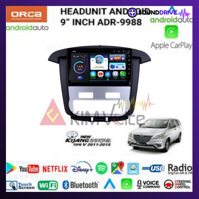 Head Unit Android Orca 9 inch Innova type V 2011-2015 Soket pnp