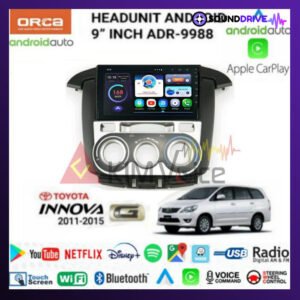 Head Unit Android Orca 9 inch OEM Innova Tipe G 2012-2015 Manual ac