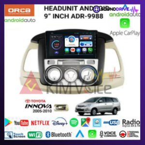 Head Unit Android ORCA 9 inch Innova 2004-2011 Tipe G Soket pnp
