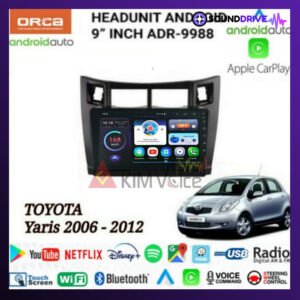 Head Unit Android Orca 9 inch OEM Yaris lama Soket pnp