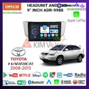 Head Unit Android orca 9 inch OEM Harrier 2003-2013