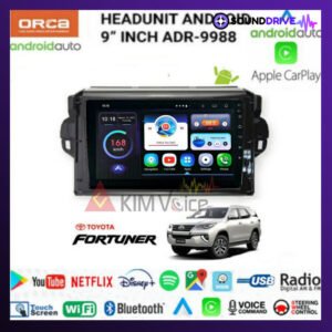 Head Unit Android Orca 9 inch OEM Fortuner 2015 Soket pnp