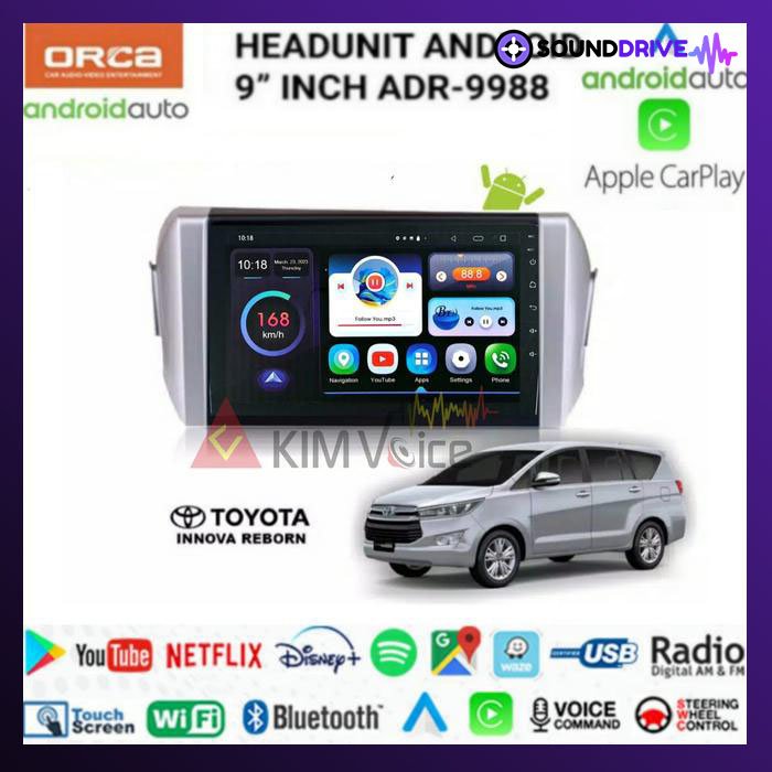 Head Unit Android Orca OEM Innova Reborn 9 inch 10 inch Soket pnp - 9 Inch